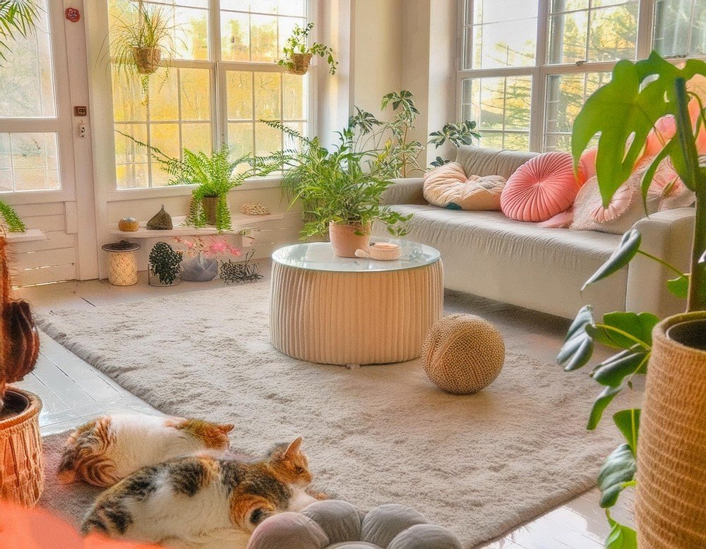 Neutral Boho Living Room