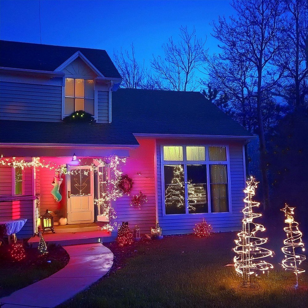 Add Color to Your Facade with Porch Christmas Lights