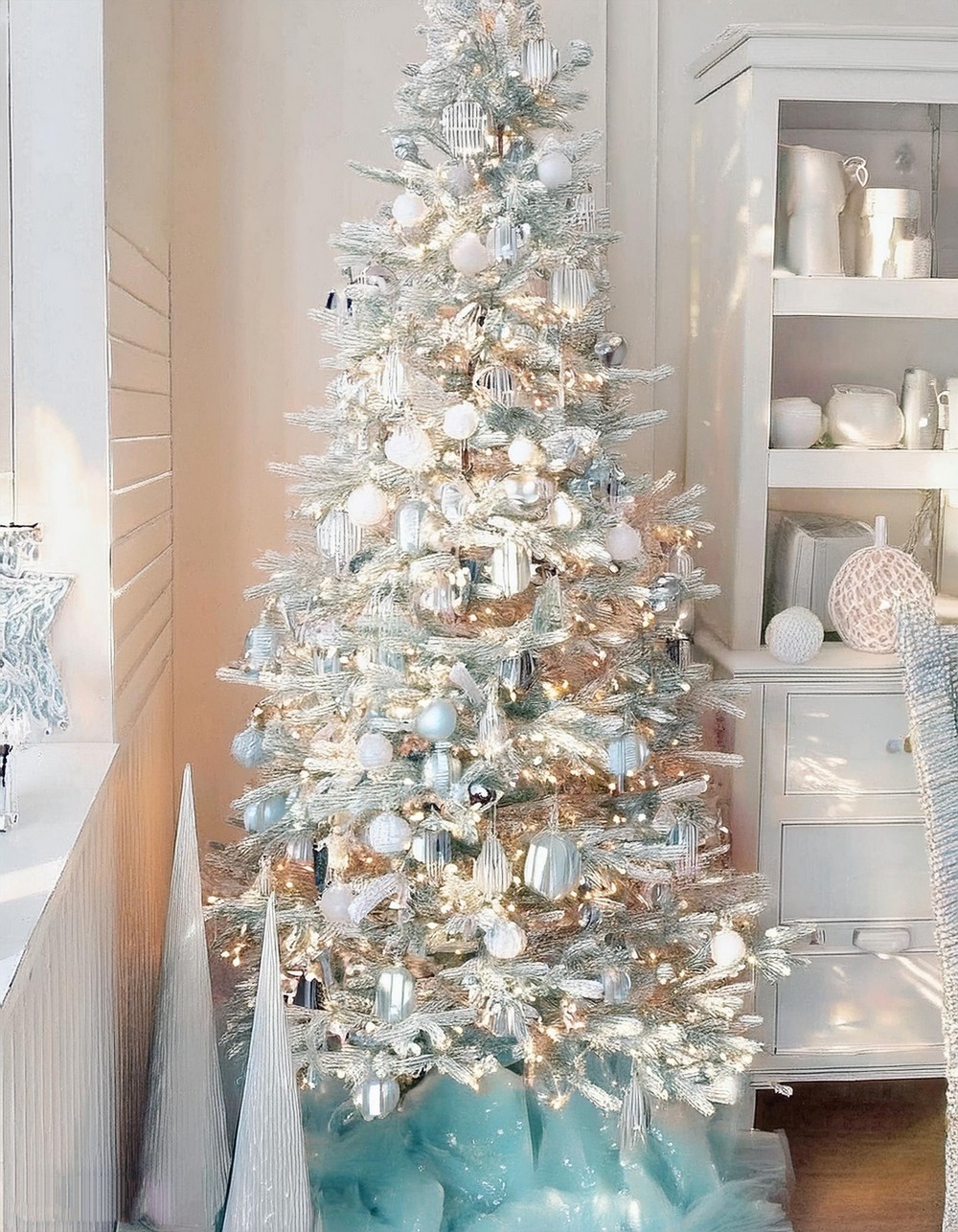 Add a Coastal Touch to Your Winter Decor with Blue and White