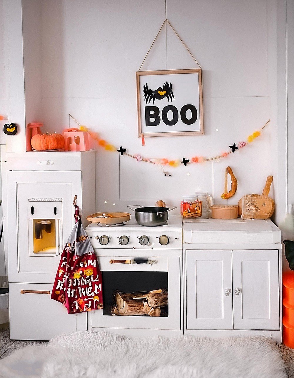 Adorn the Kids’ Room with Halloween Décor and a Kitchen Set