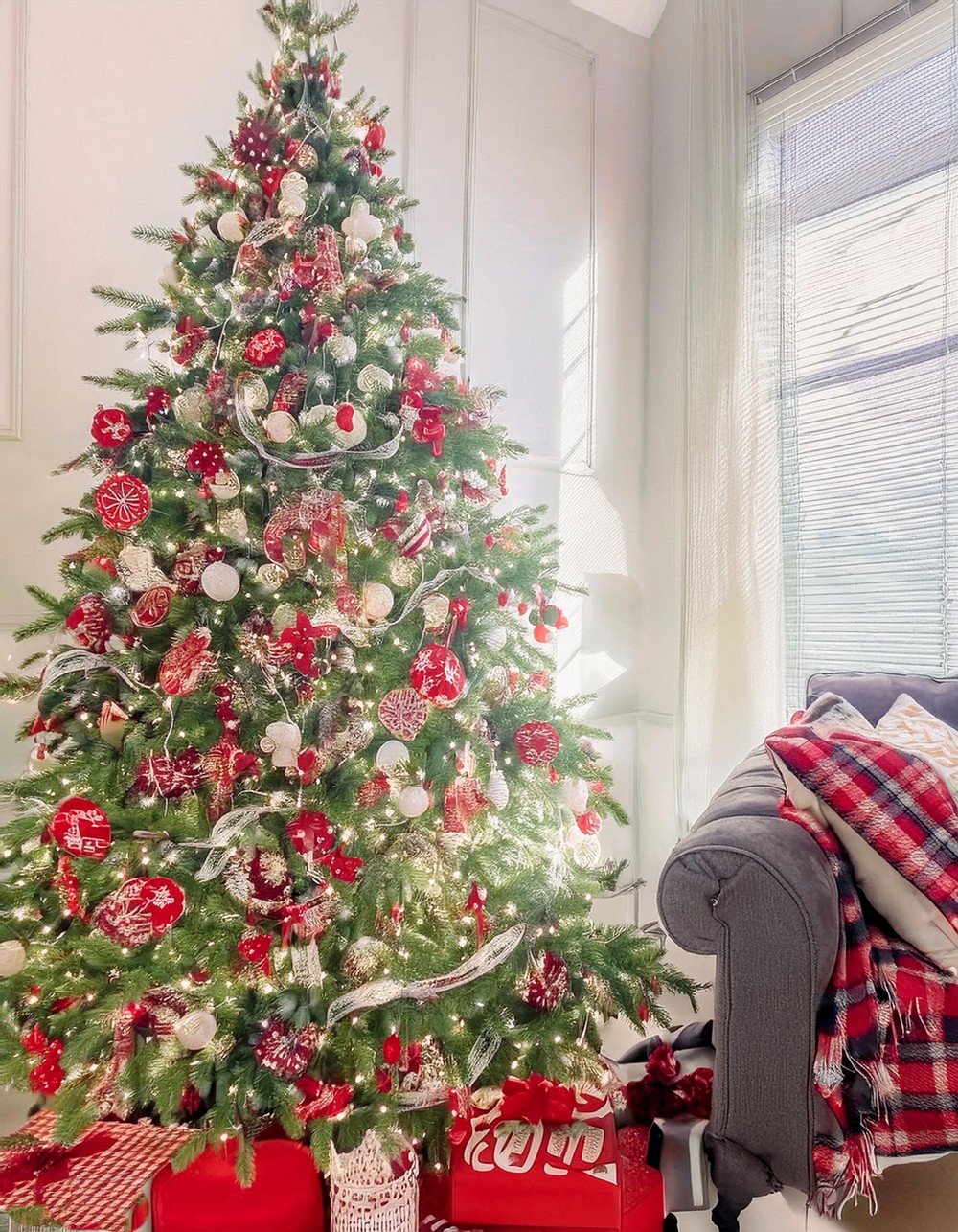 Brighten Your Tree with a Classic Red and Black Plaid