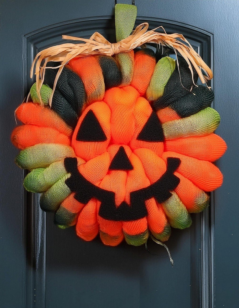 Bring Rustic Charm with a Burlap Jack-o-Lantern Wreath