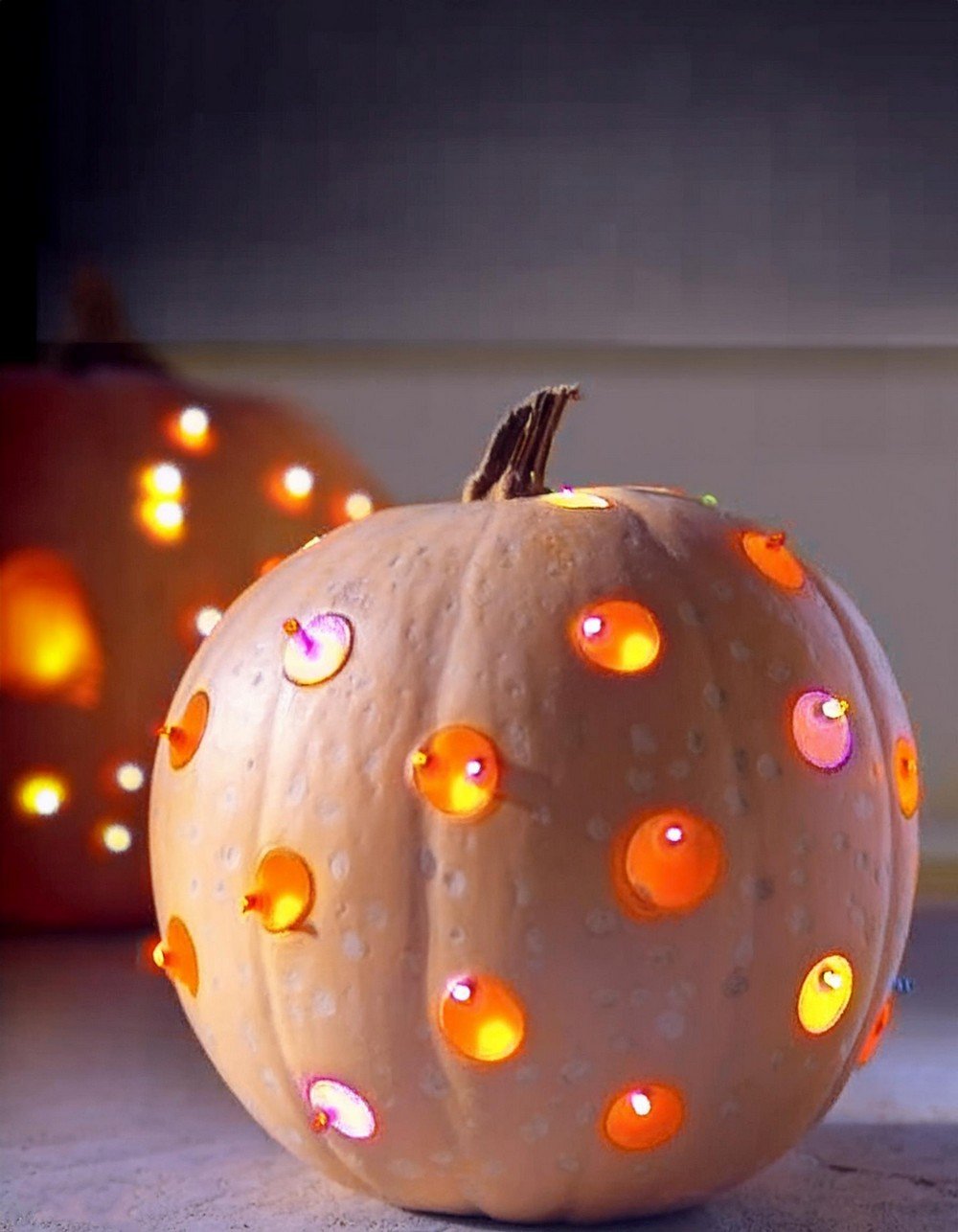 Carve a Jack O’ Lantern with Glass Bead Polka-Dot Pattern