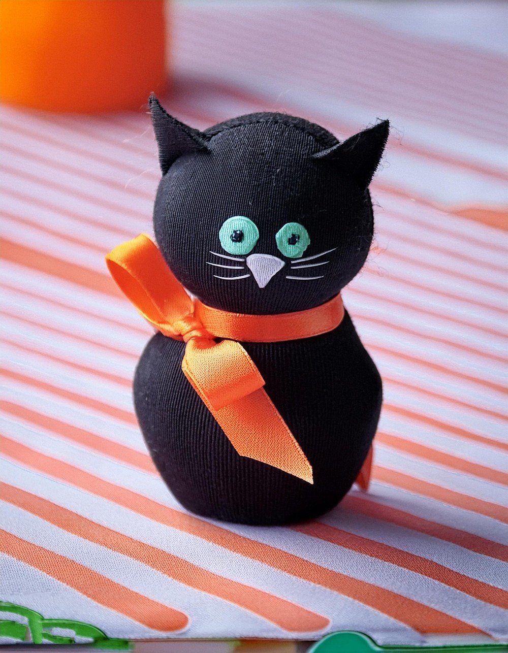 Elevate Your Decor with a Halloween Black Sock Cat