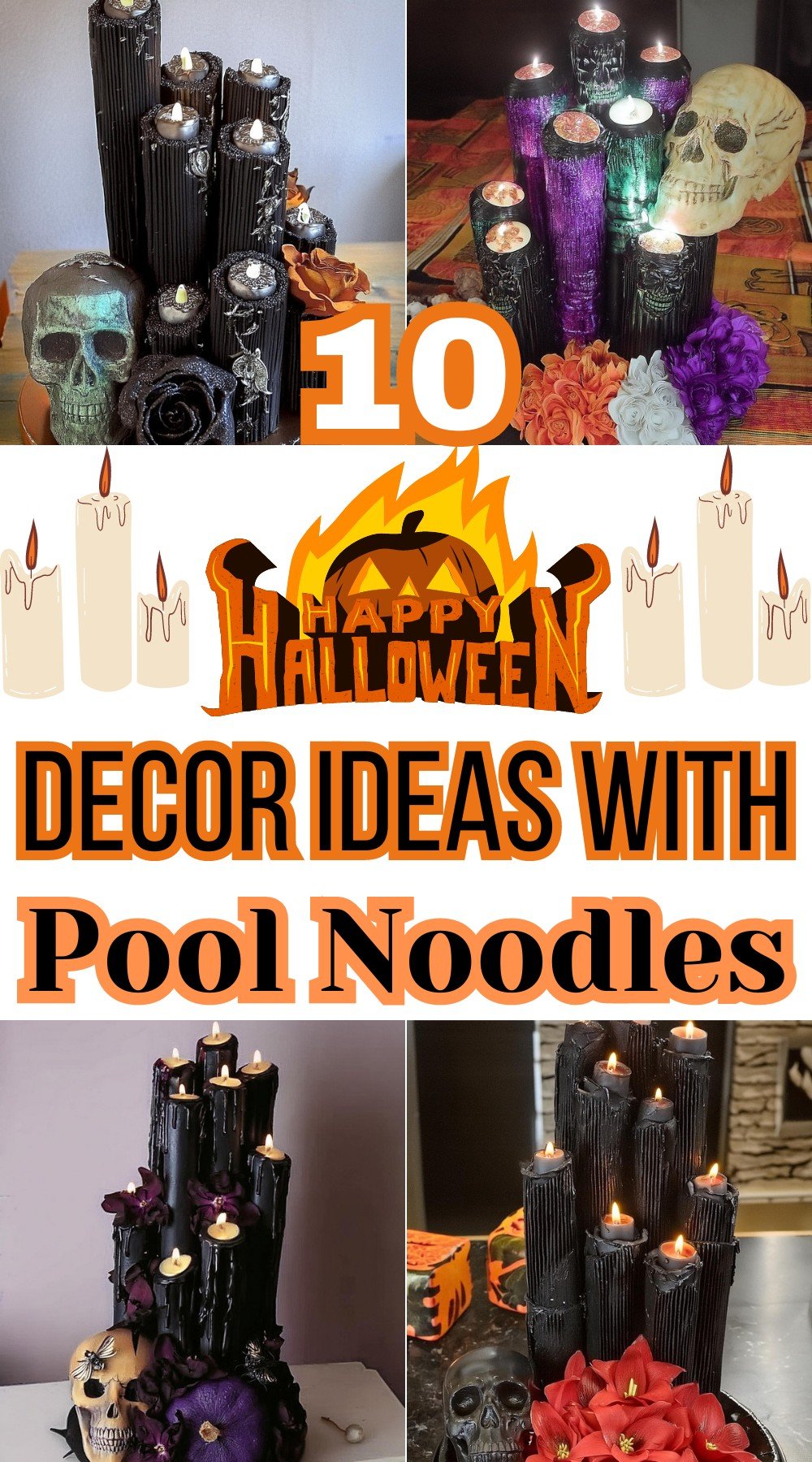 Halloween Decor Ideas With Pool Noodles