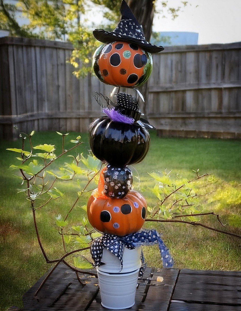 Impress Guests with an Affordable Pumpkin Topiary