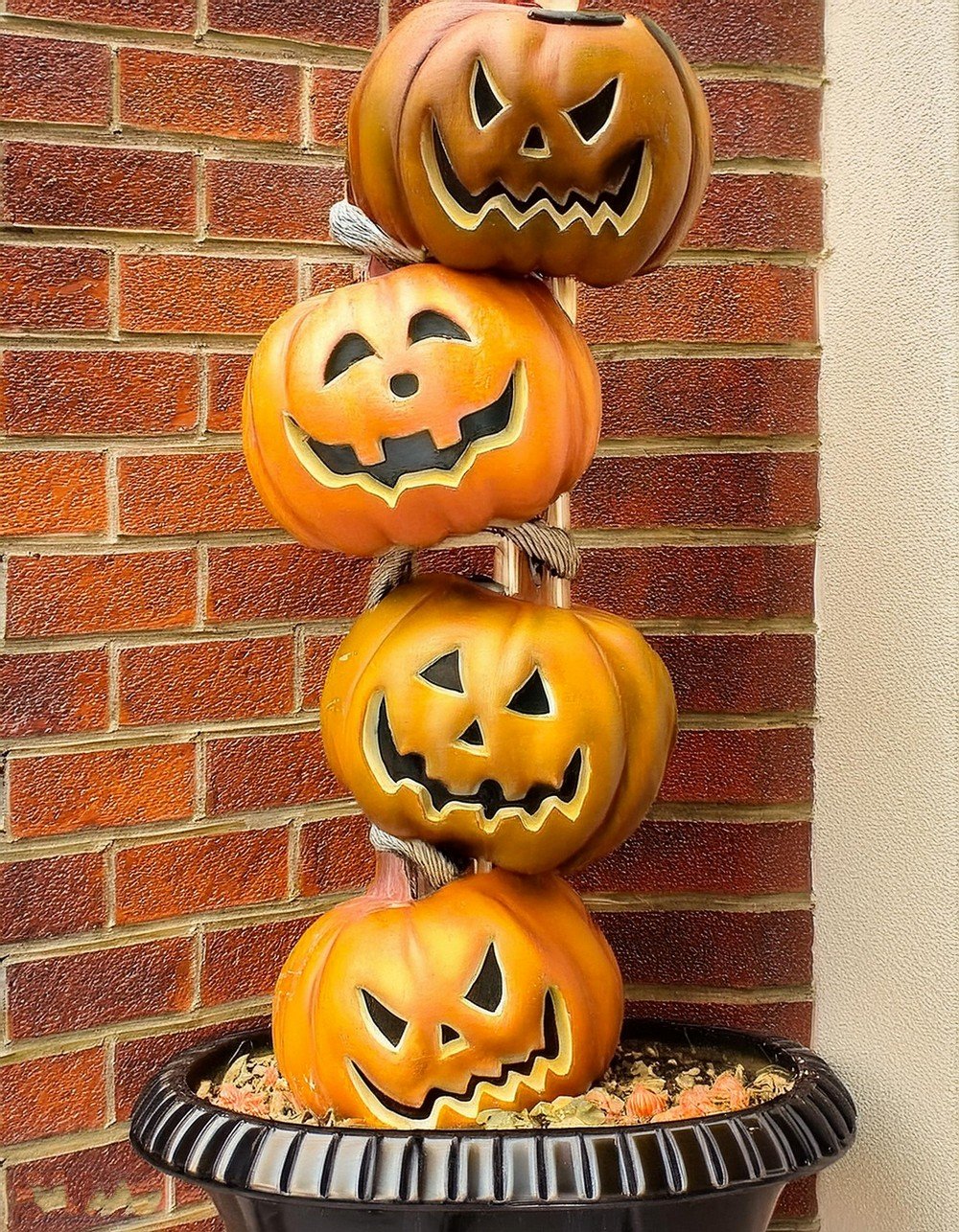 Light Up Your Home with Stacked Pumpkin Topiary