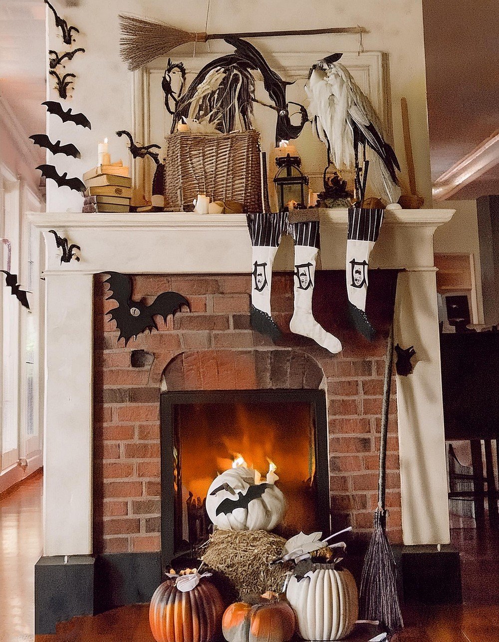 Liven Your Mantel with Farmhouse Halloween Decor