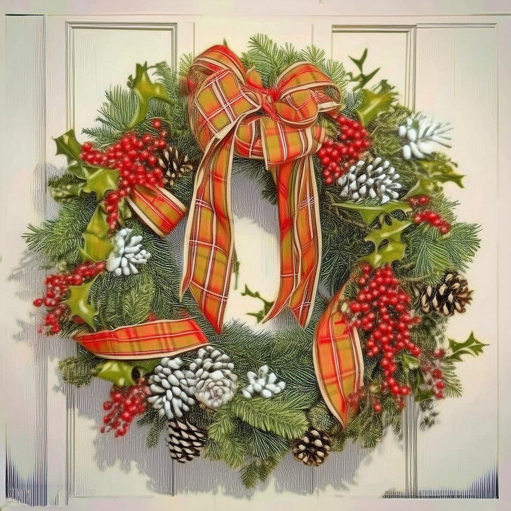 Make a Uniquely Decorated Evergreen Christmas Wreath