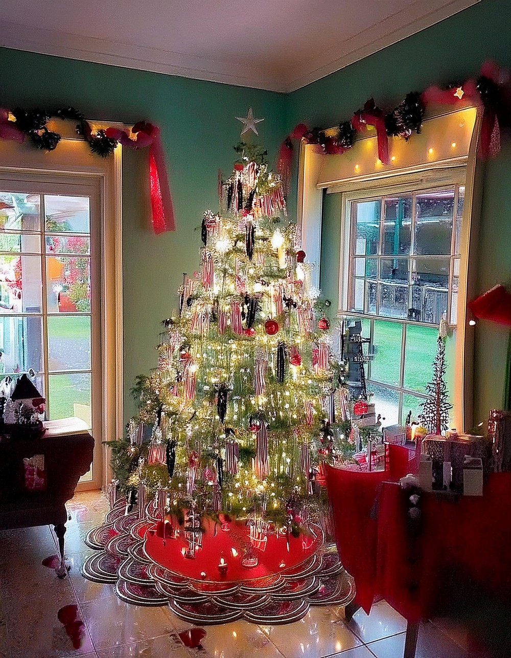 Spun Glass Christmas Tree