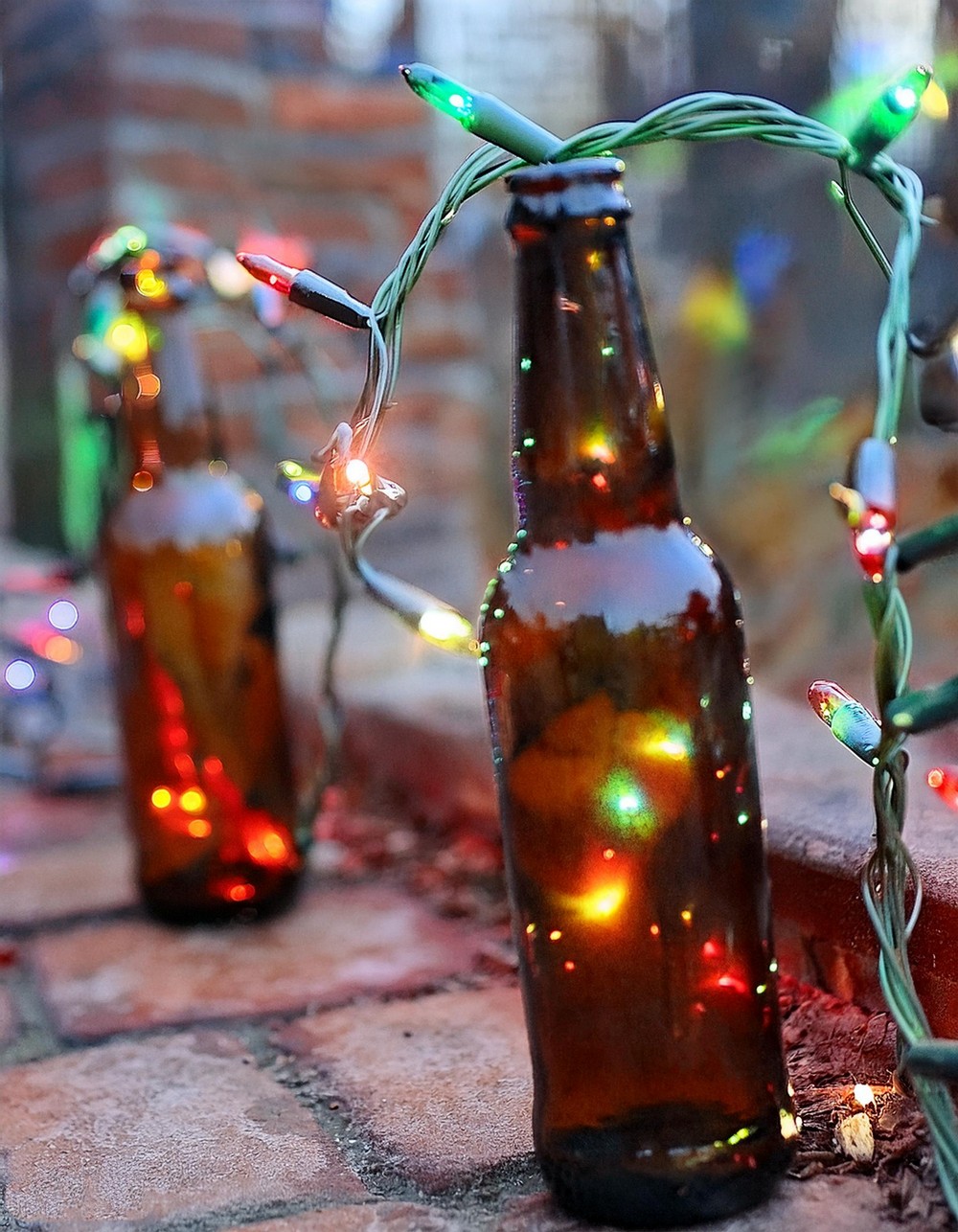 Transform Beer Bottles into Stylish Christmas Lights