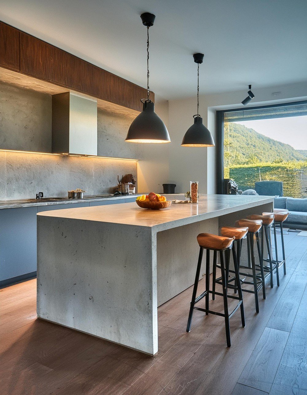 Concrete Kitchen Island