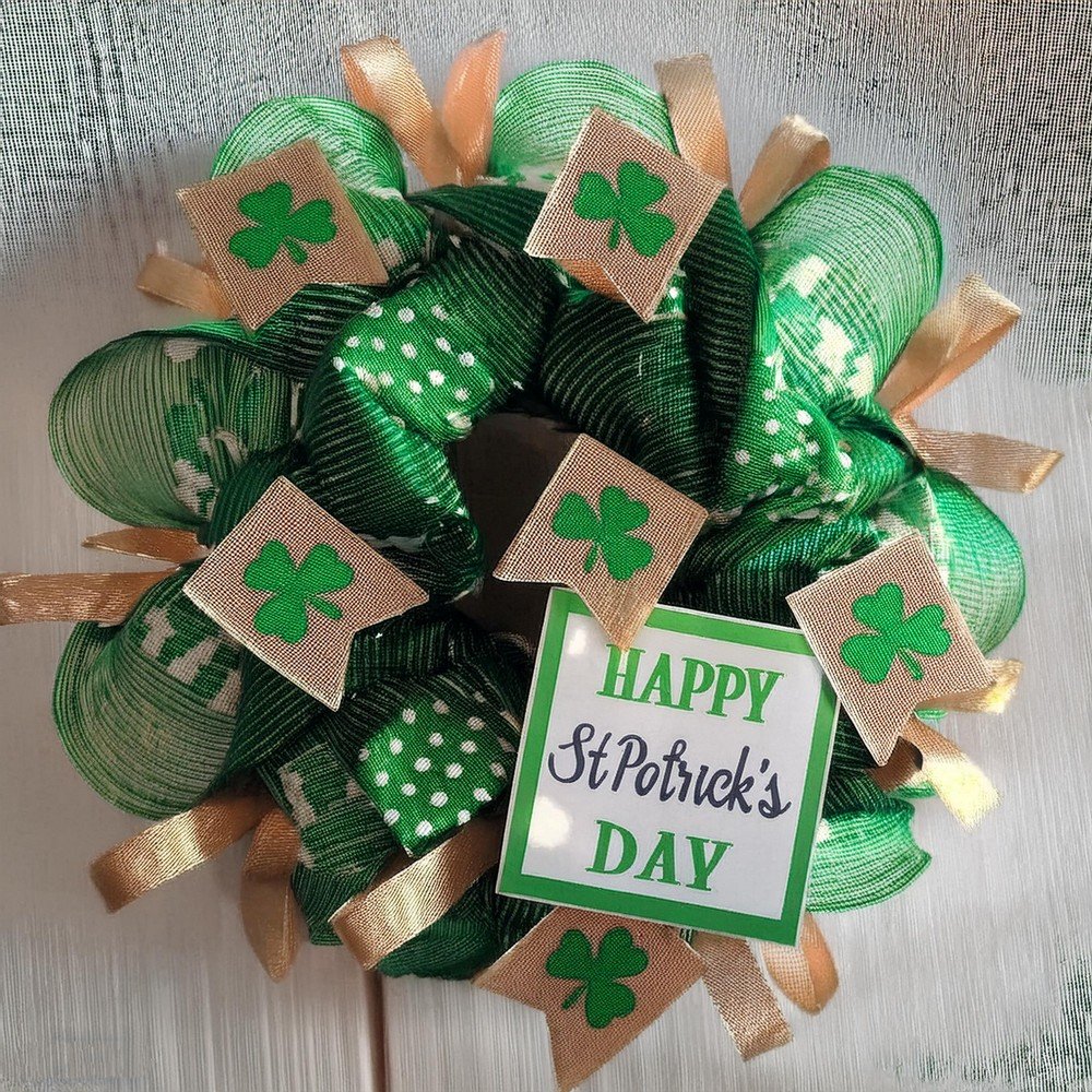 Celebrate St. Patrick’s Day with a Mesh Wreath