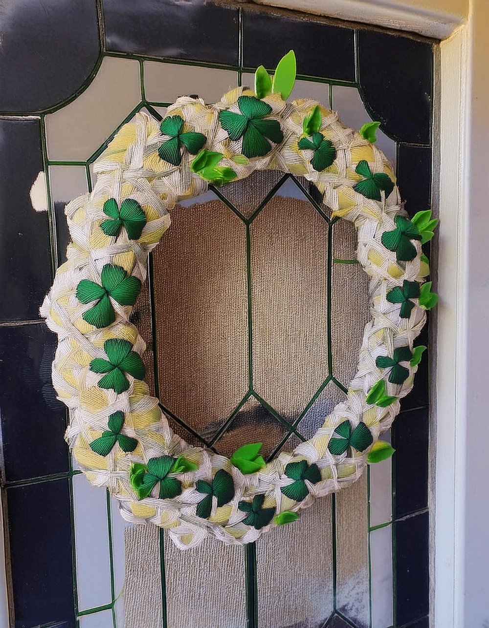 Celebrate St. Patrick’s with a Rustic Burlap Door Wreath