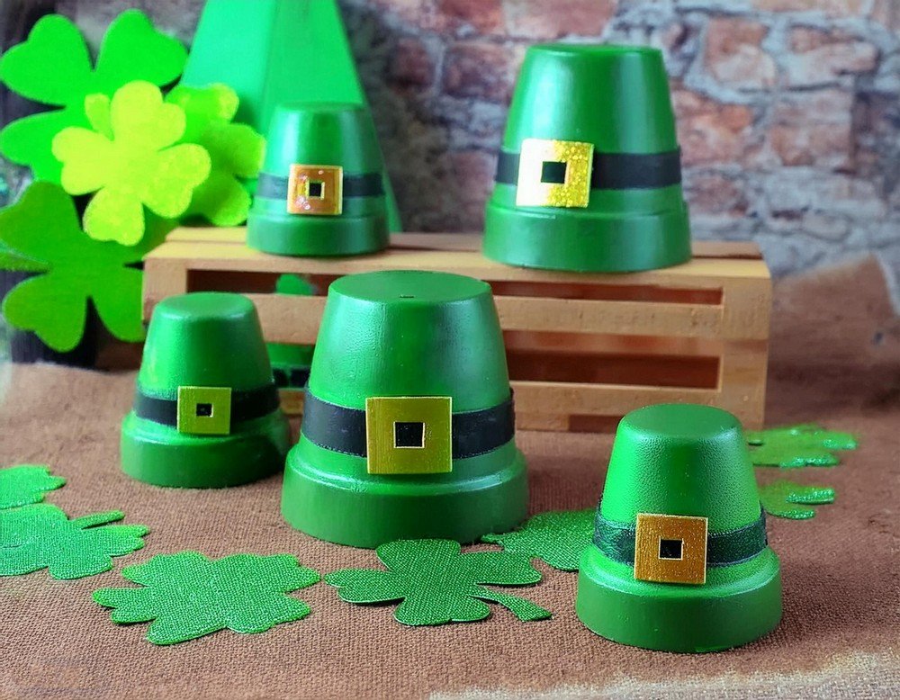 Create St. Patrick’s Day Clay Pot Leprechaun Hats