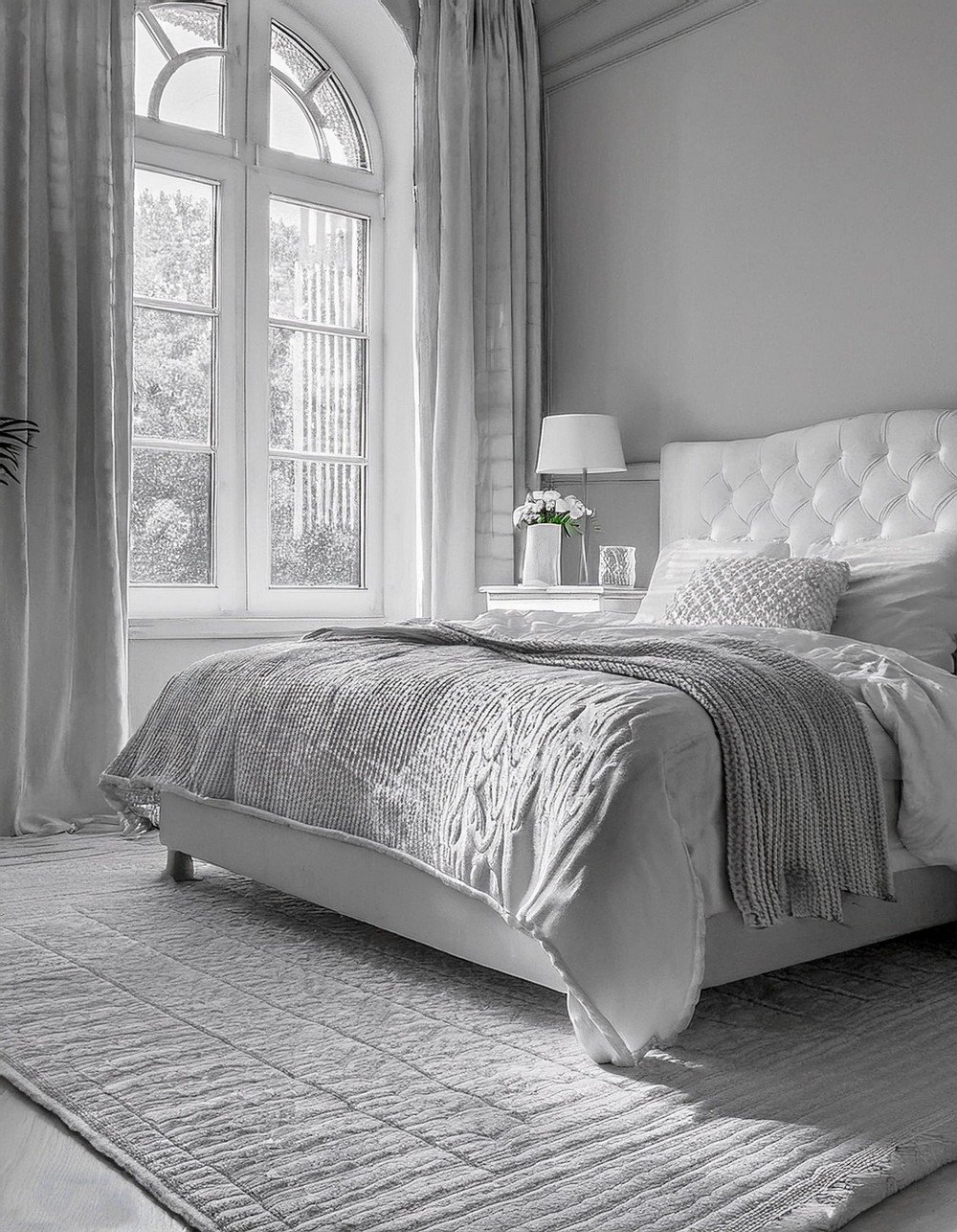 Harmonious Monochrome Bedroom