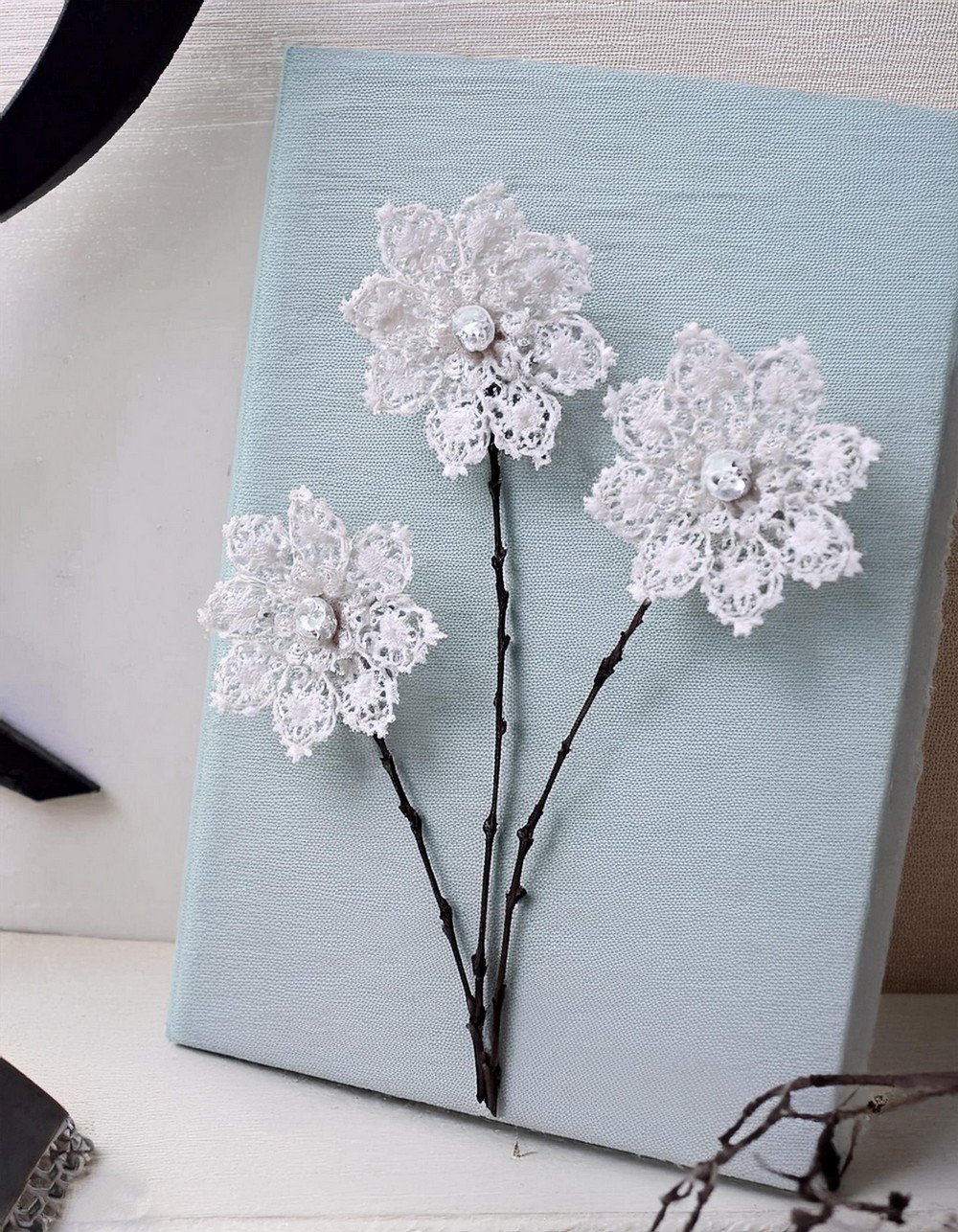 Lace Doily Flowers Art