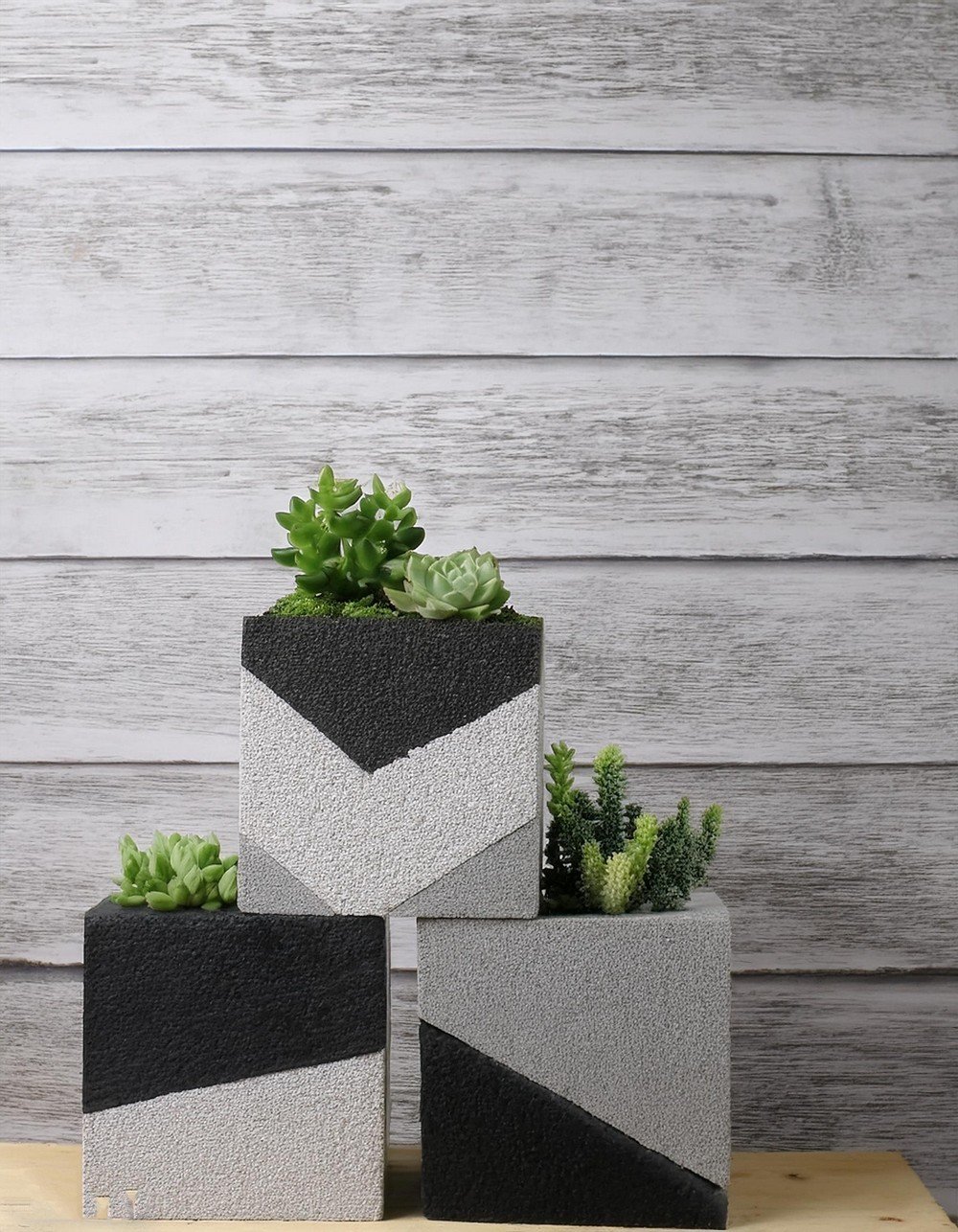 Modern Look With Black and Gray Cinder Block