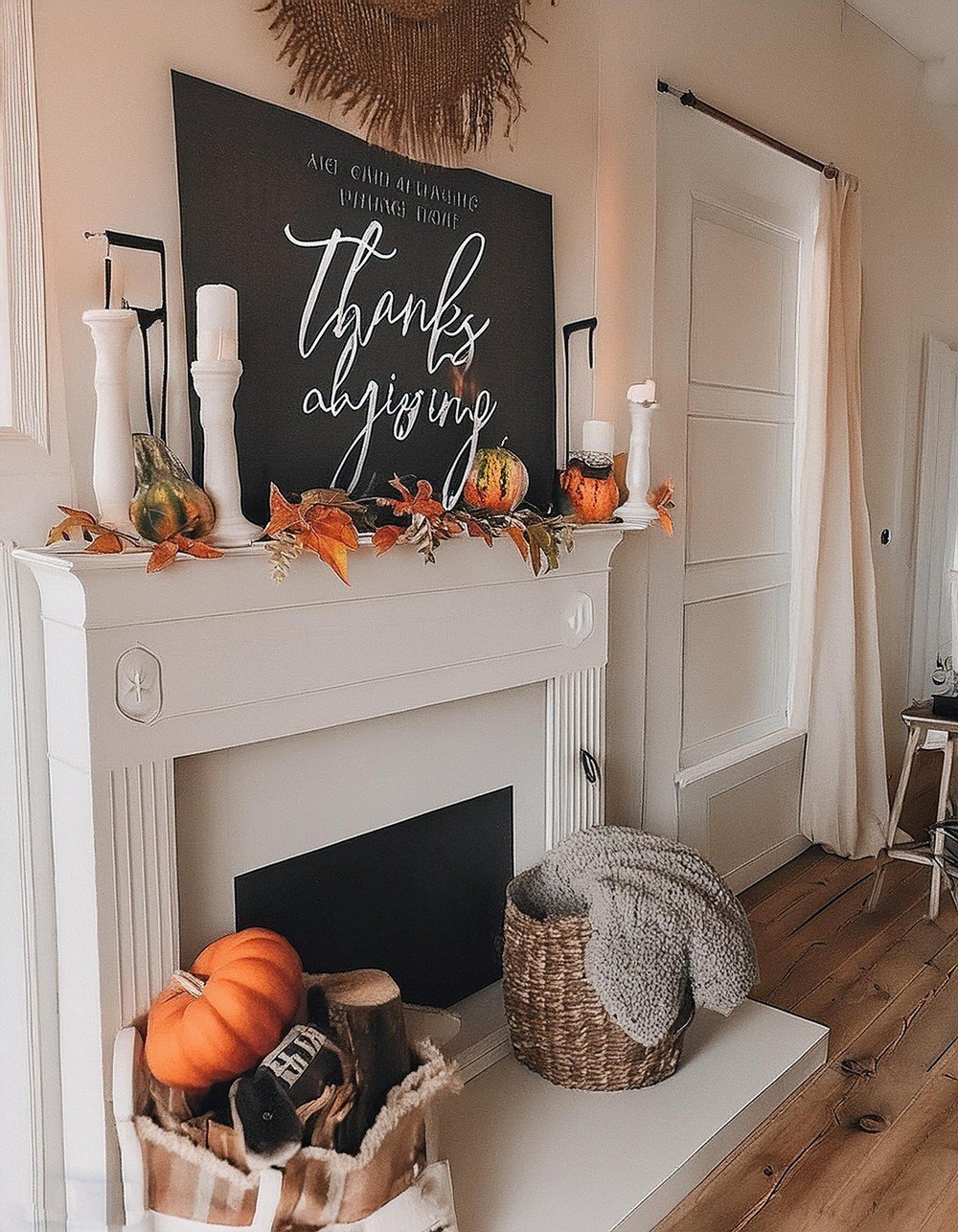 Show Gratitude with a Chic Chalkboard Mantel Decor