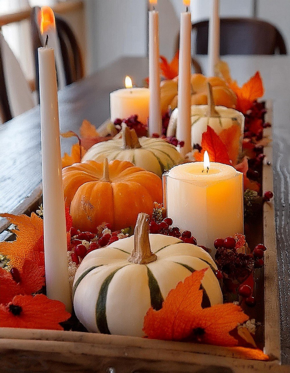 Special Touch with Antique Wood Tray Arrangements