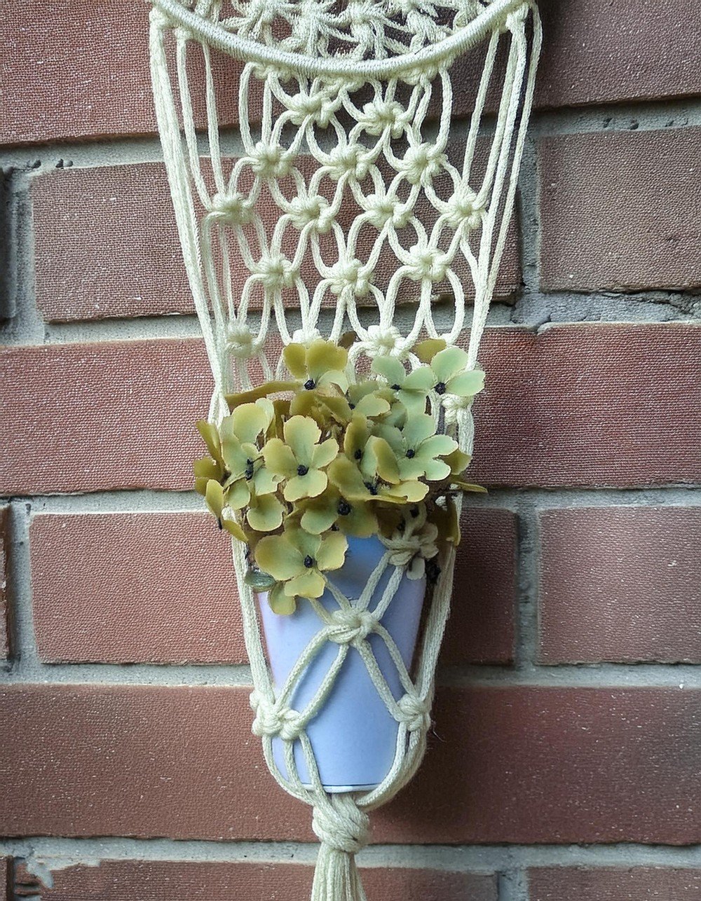 Vase In A Macrame Holder