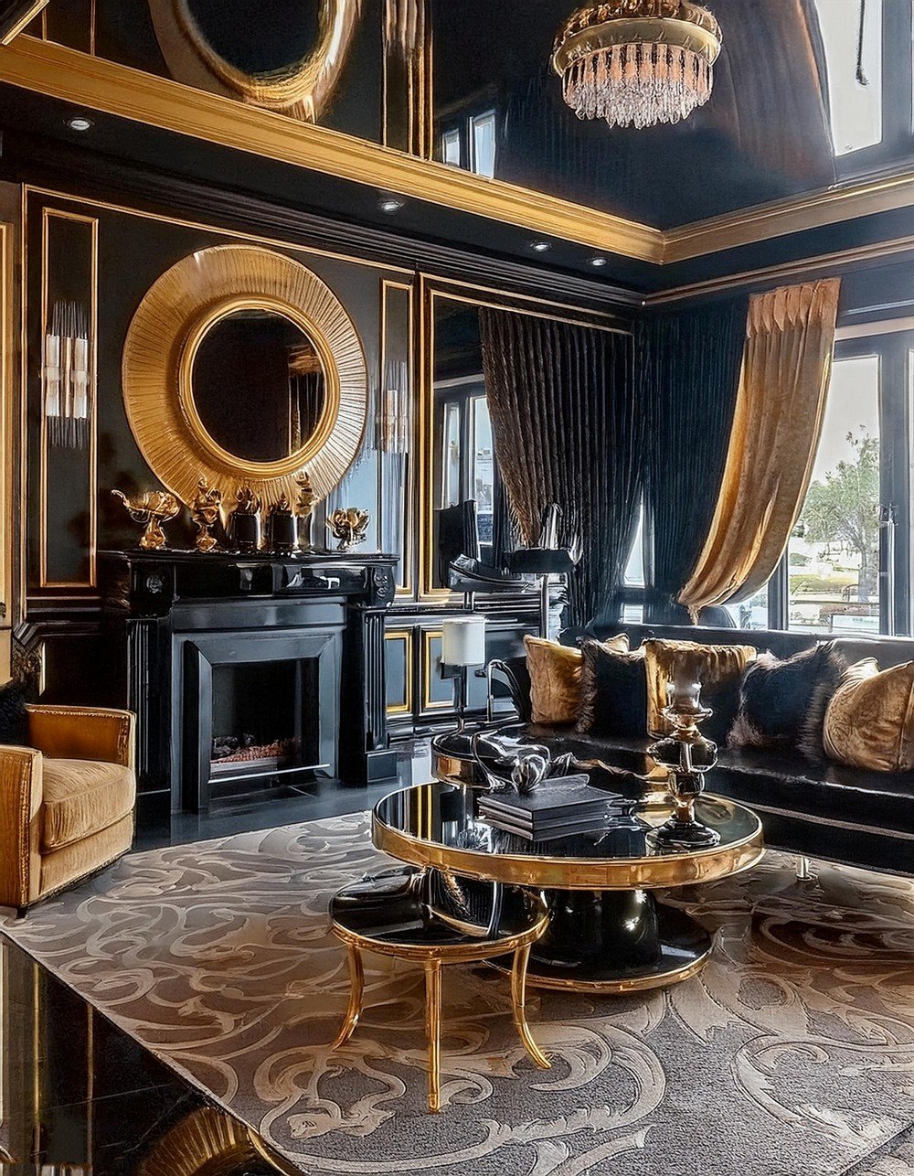 Art Deco Opulence in Living Spaces