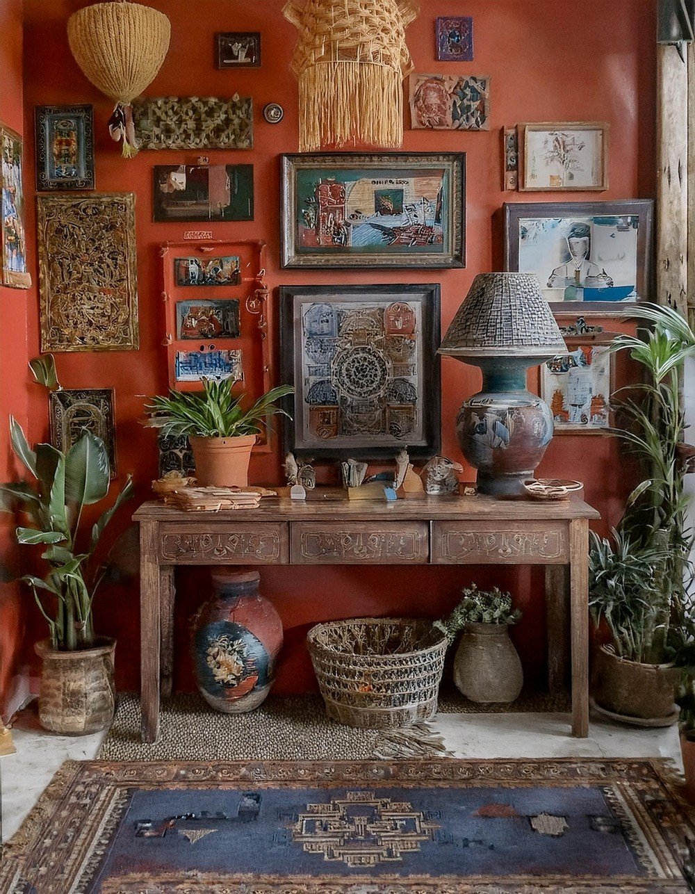 Artistic Boho Entry Space