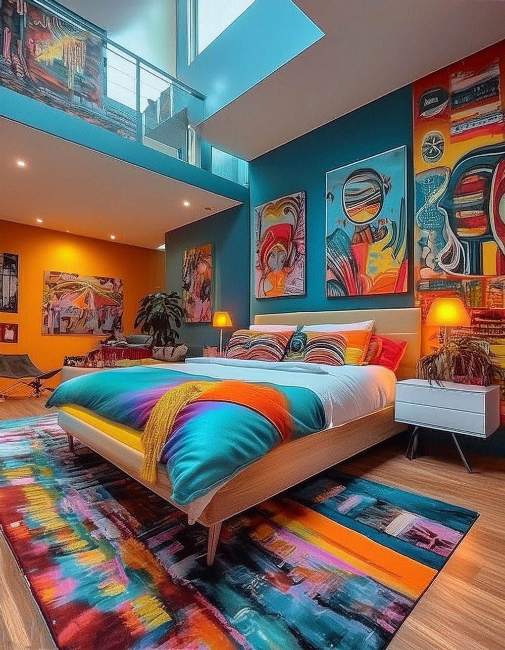 Artistic Urban Sleeping Room