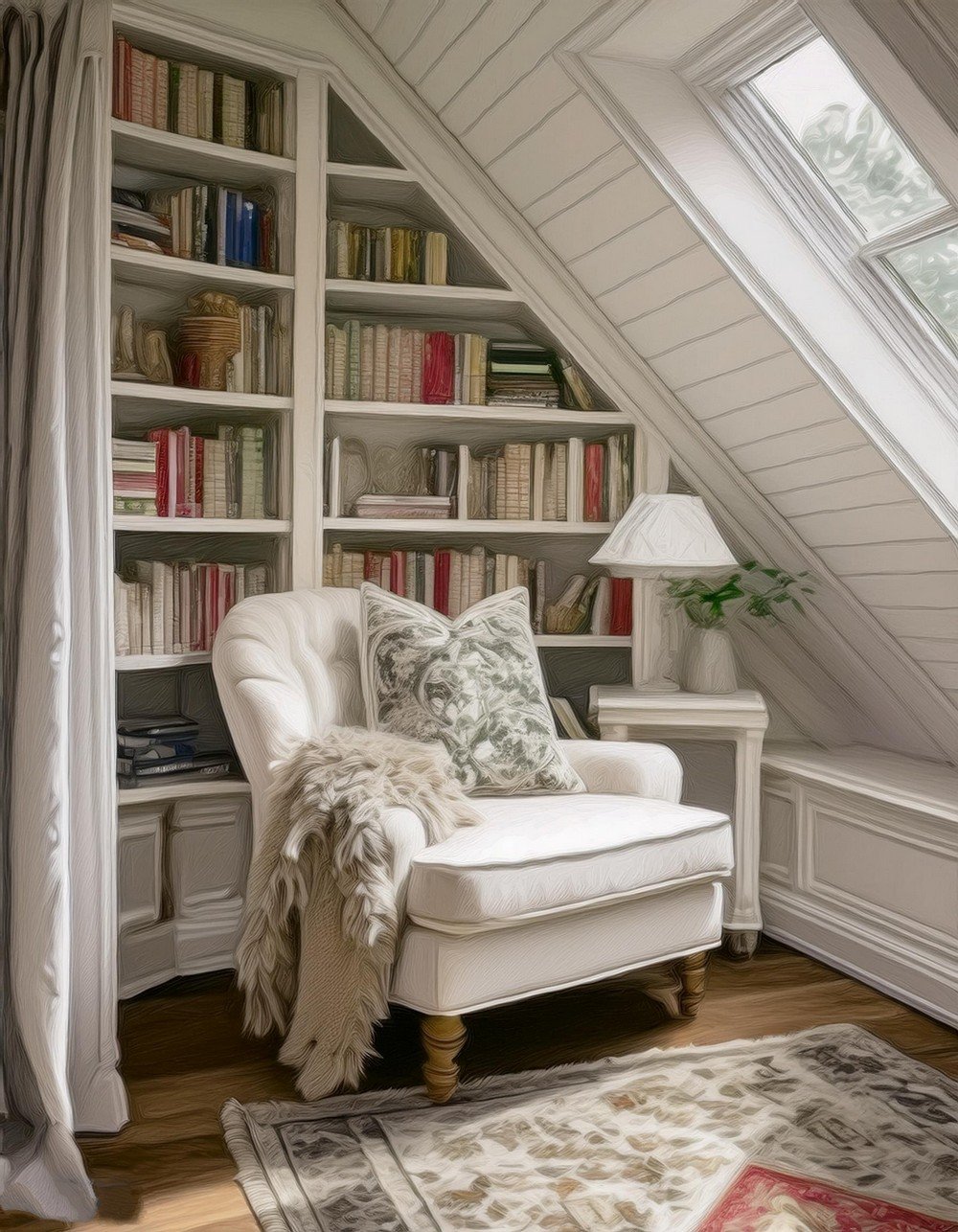 Cozy Attic Reading Alcove