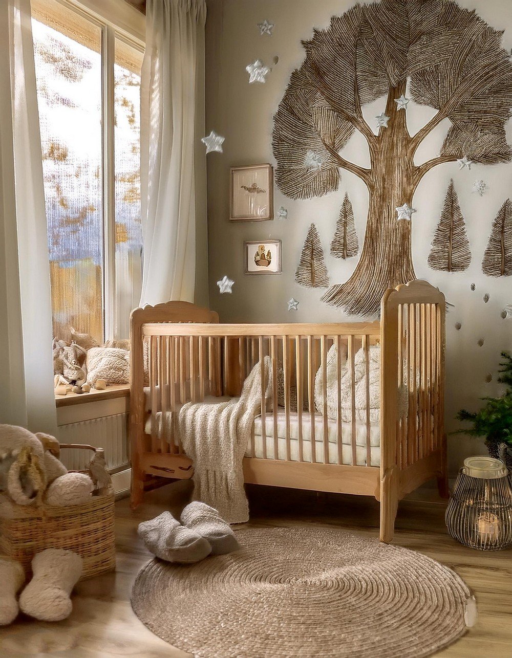 Cozy Forest-Themed Nursery