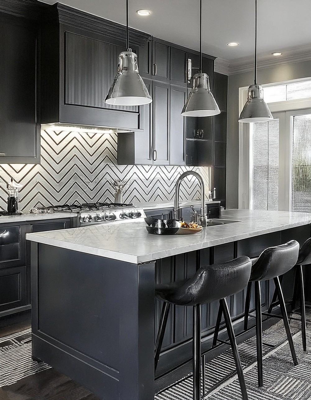 Geometrically Inspired Modern Kitchen