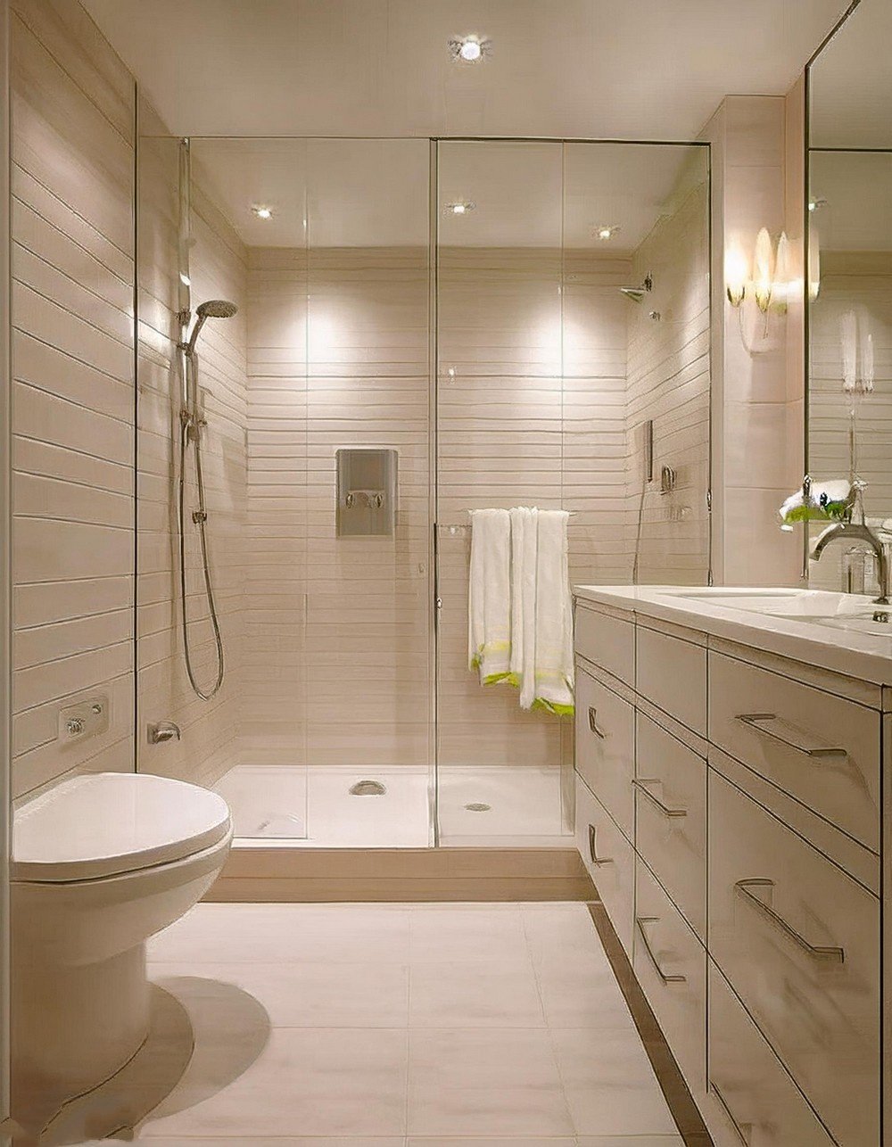 Lustrous High-Gloss Small Bathrooms