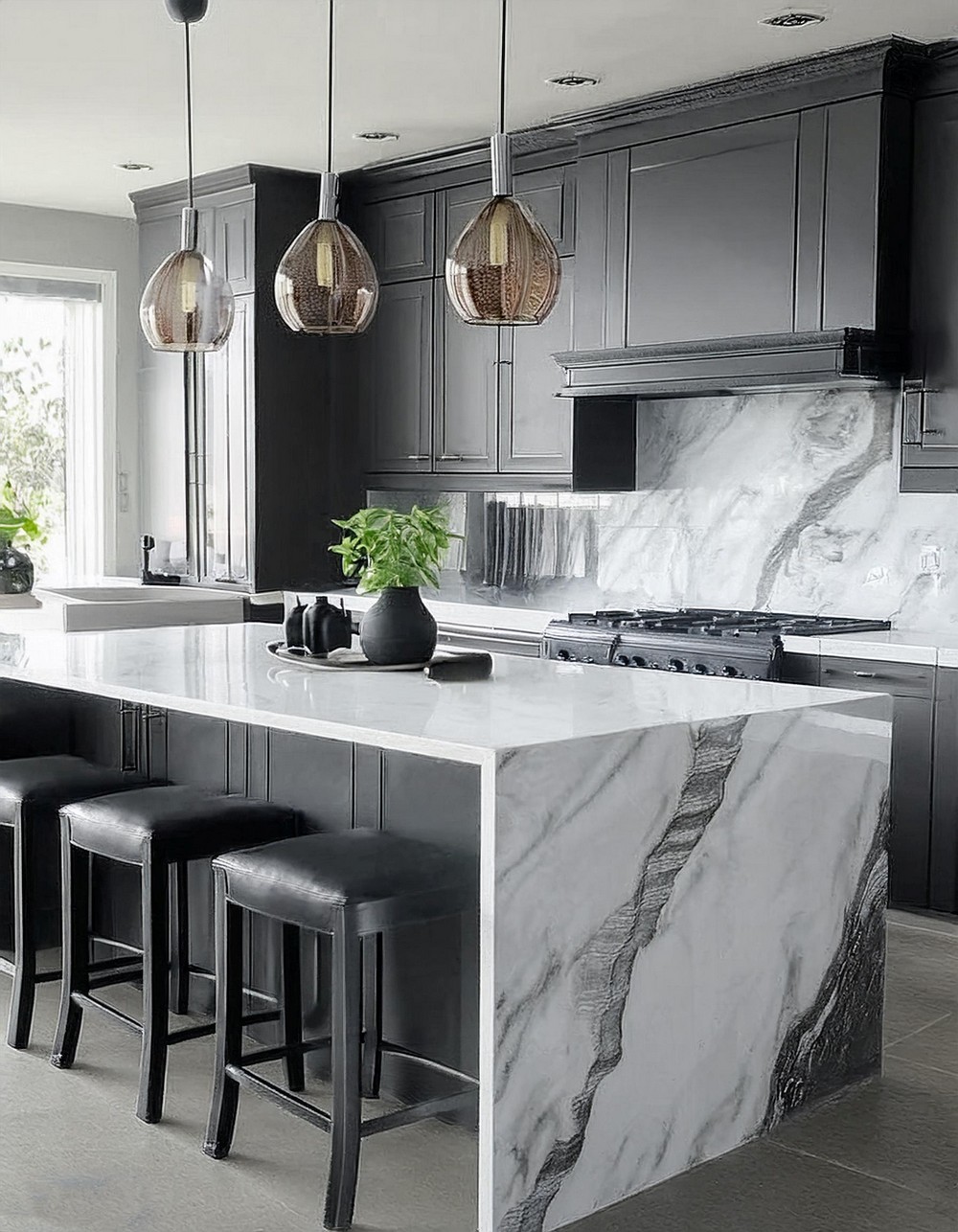 Striking Contrast Kitchen