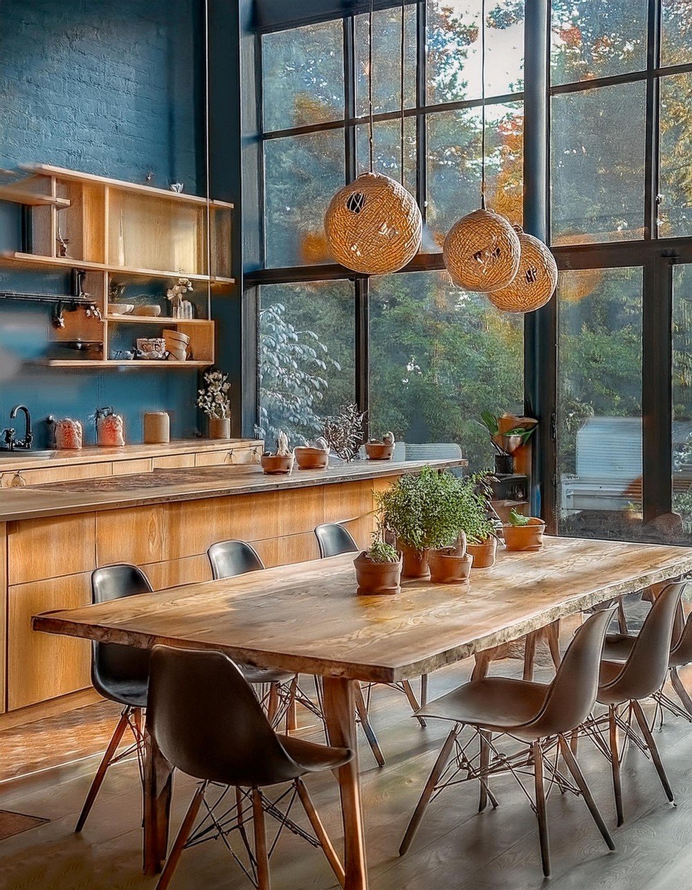 Rustic Meets Mid-Century Modern