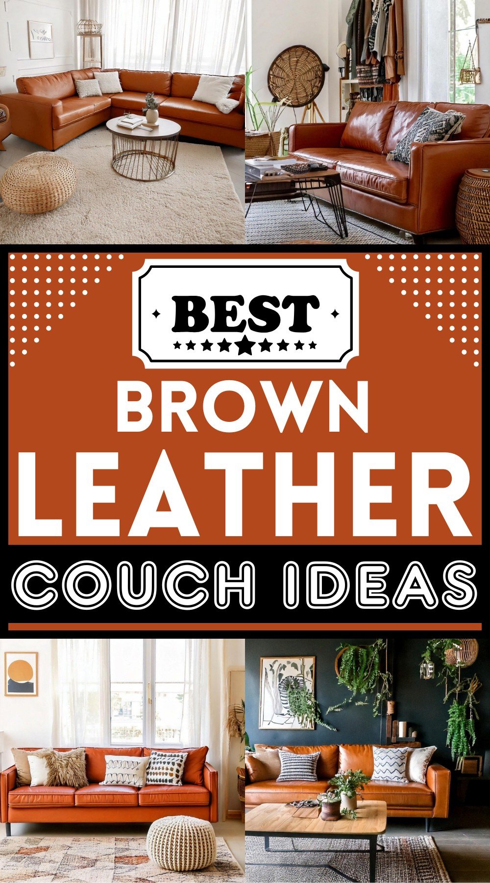 Beautiful Brown Leather Couch Ideas