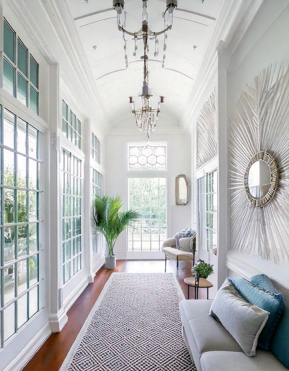 Brighten Hallway With Glass Doors And Windows