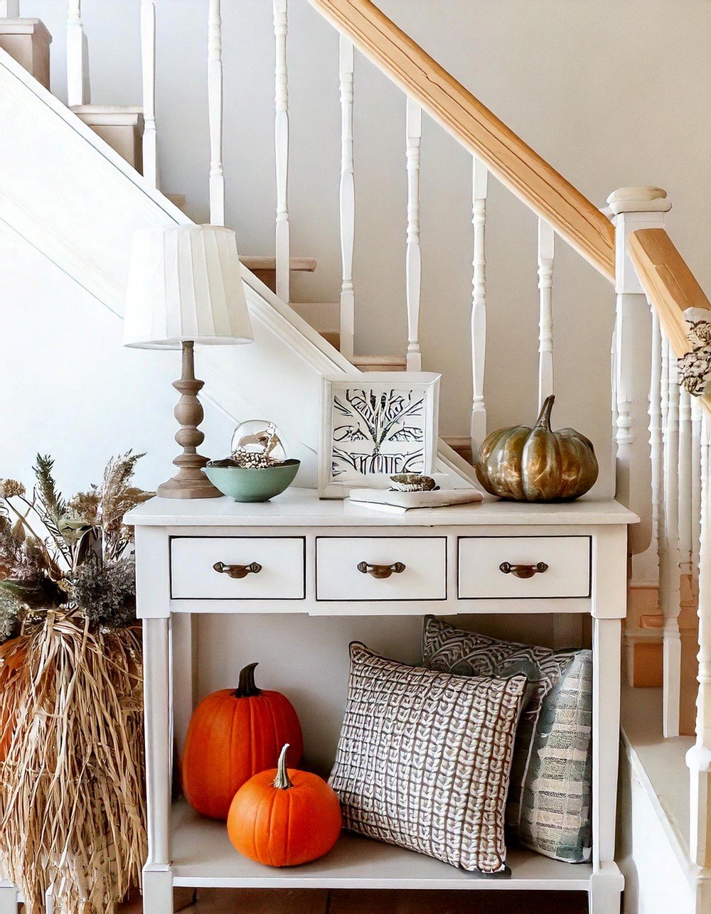 Entry Table Decor For Fall