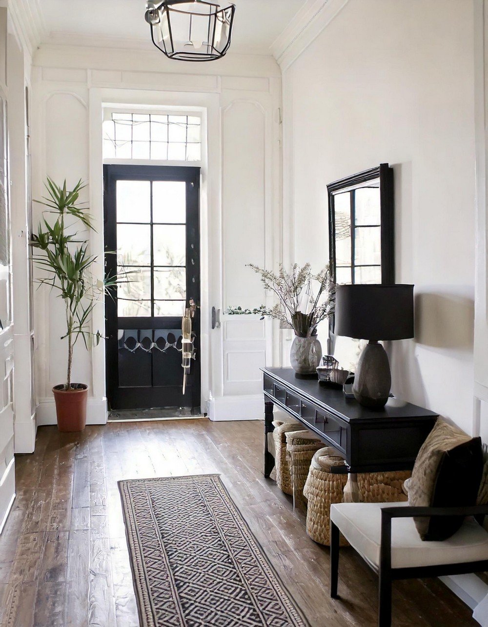 Entry Way With Console Table Decor Style