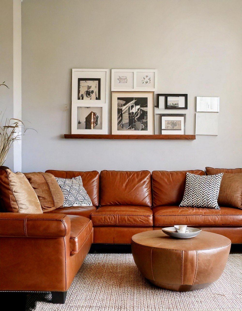 Gallery Chic Personalise Your Space With A Brown Leather Couch