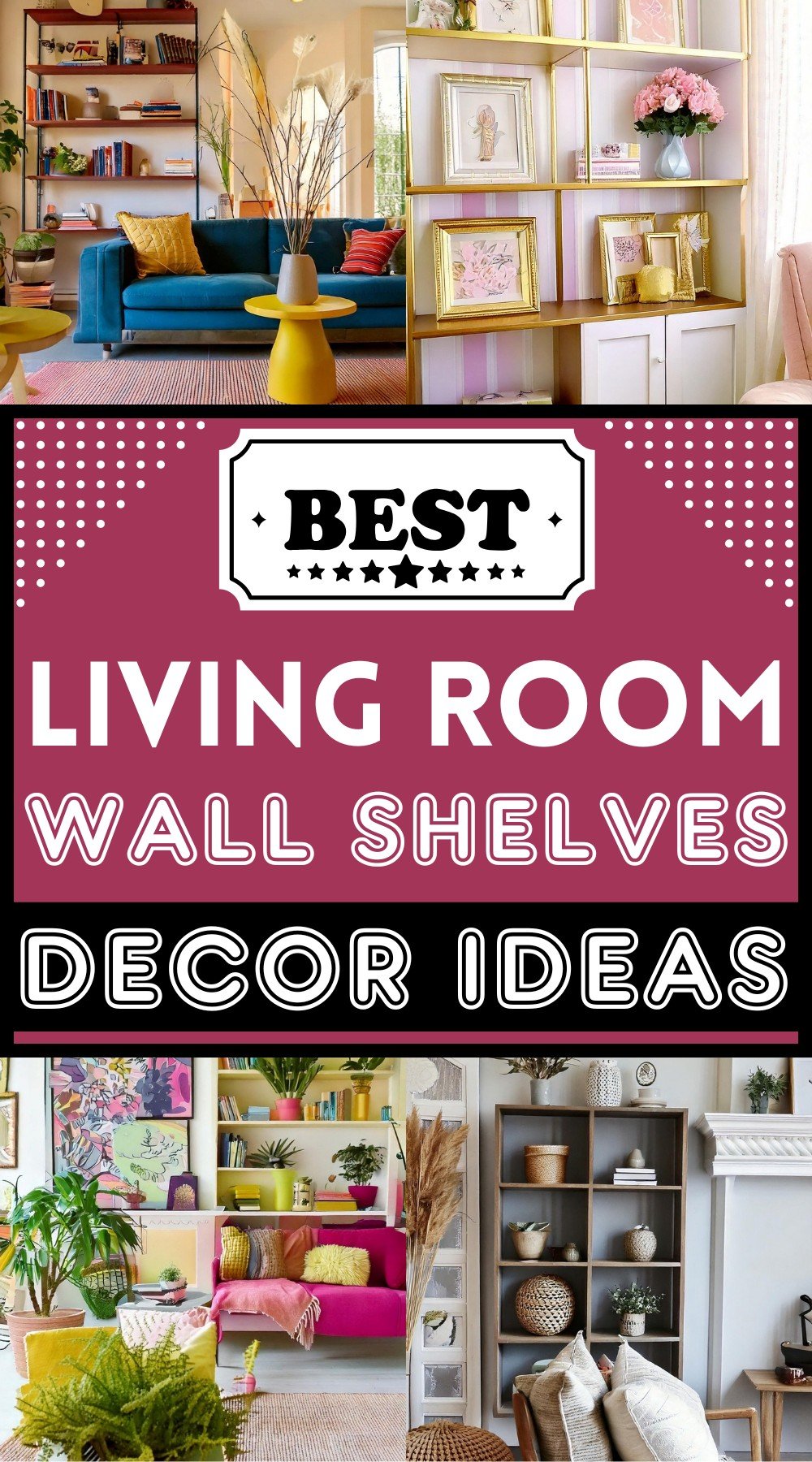 Living Room Wall Shelves Decor Ideas