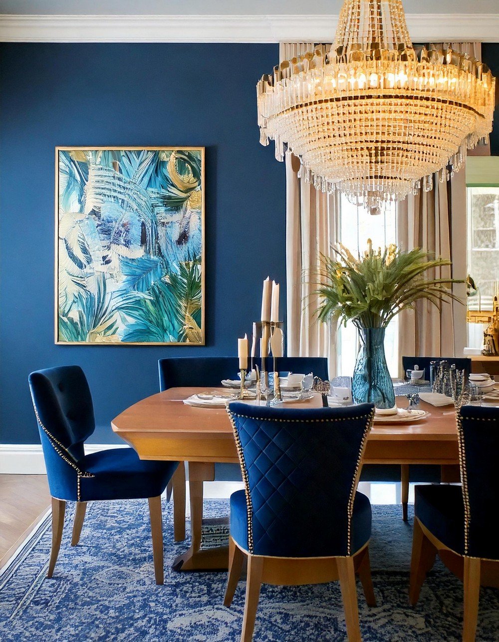 Luxurious Blues with Glam Accents