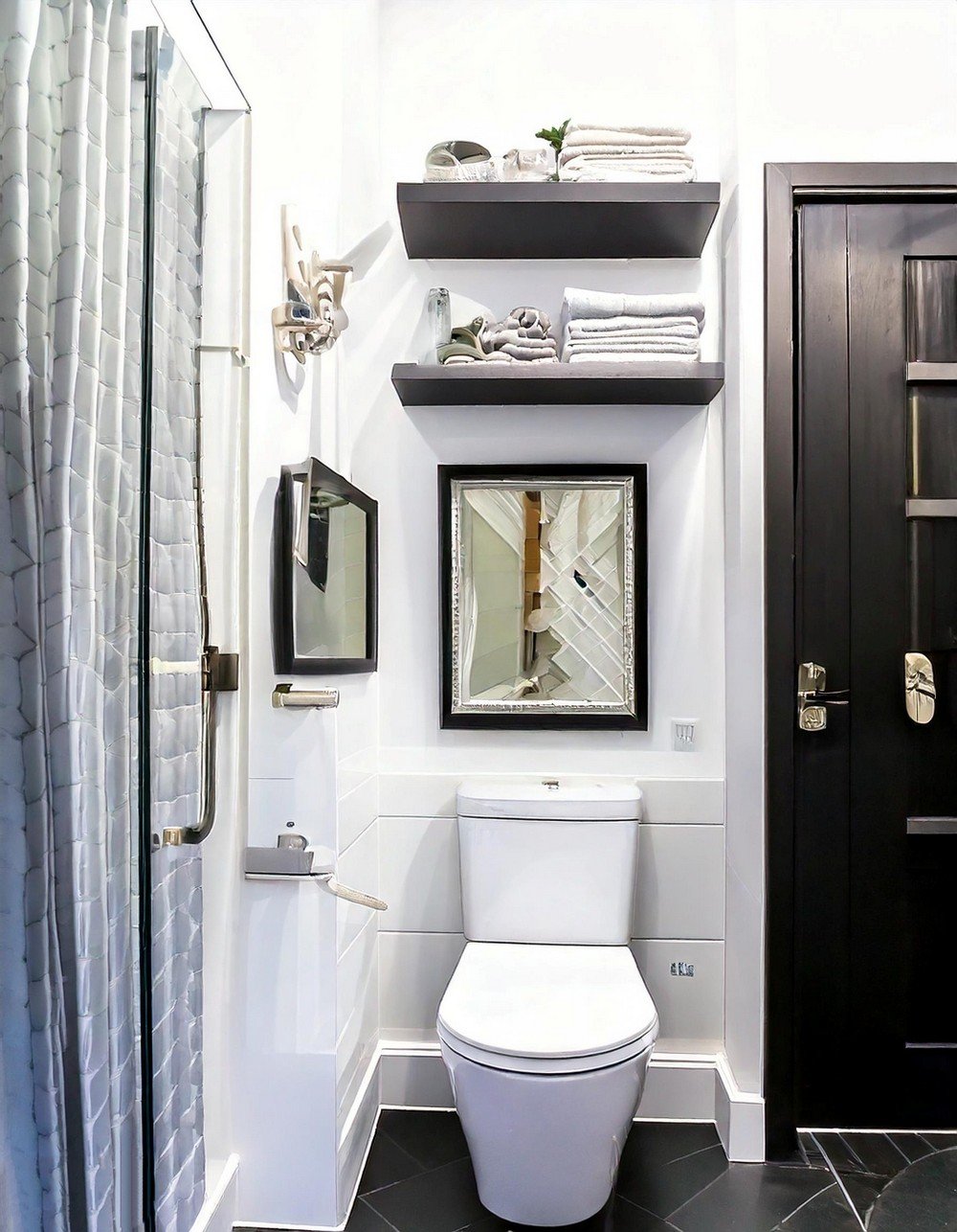 Minimalist Chic Storage Floating Shelves For Bathroom