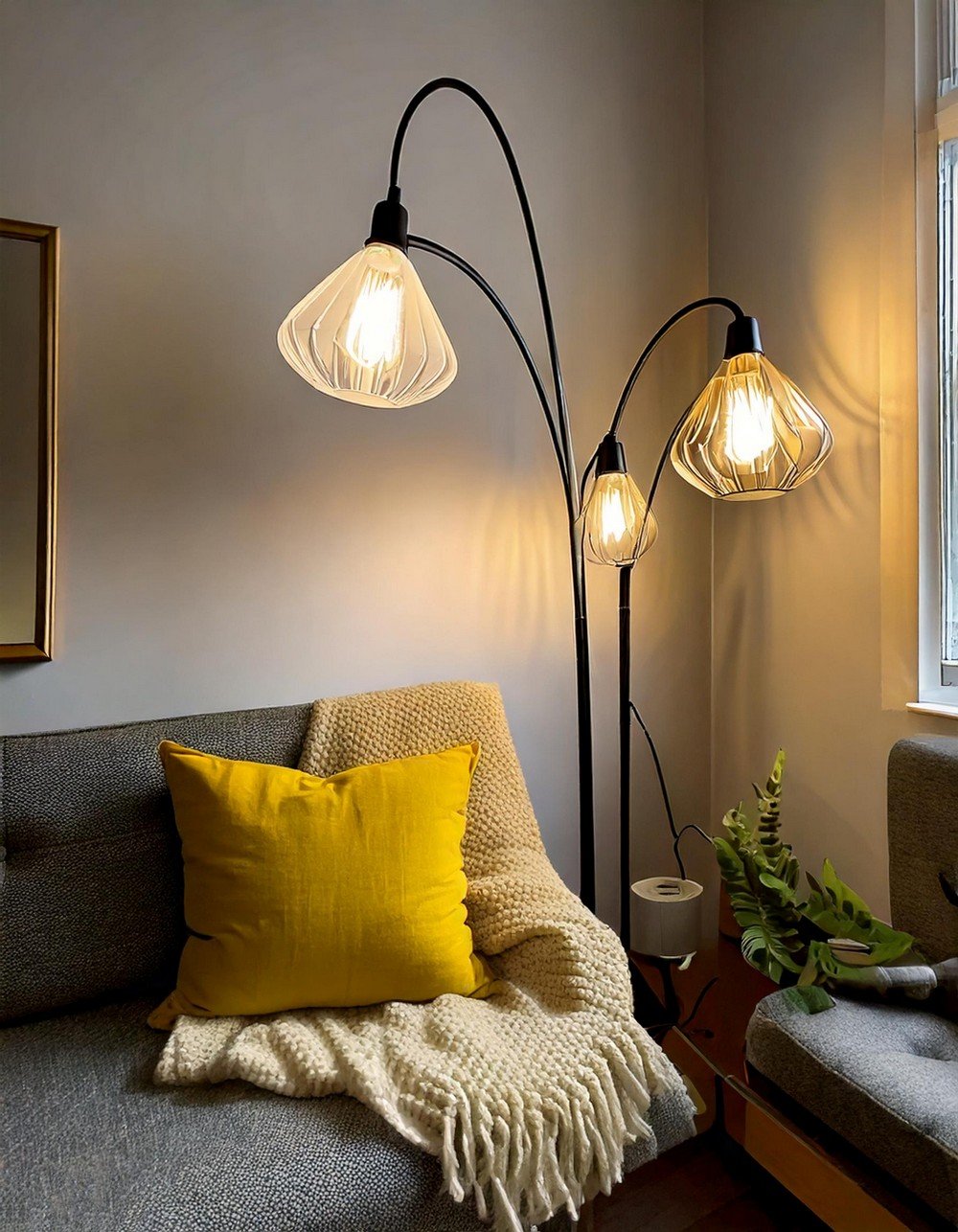 Multi-Arm Floor Lamp for Layered Lighting