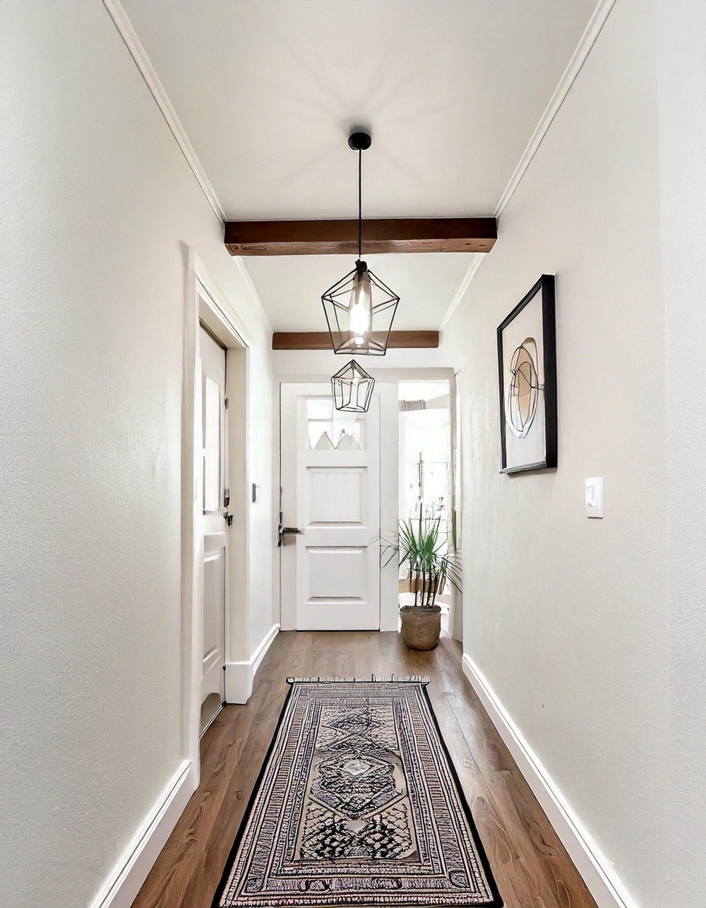 Narrow Hallway Wall Decor Idea