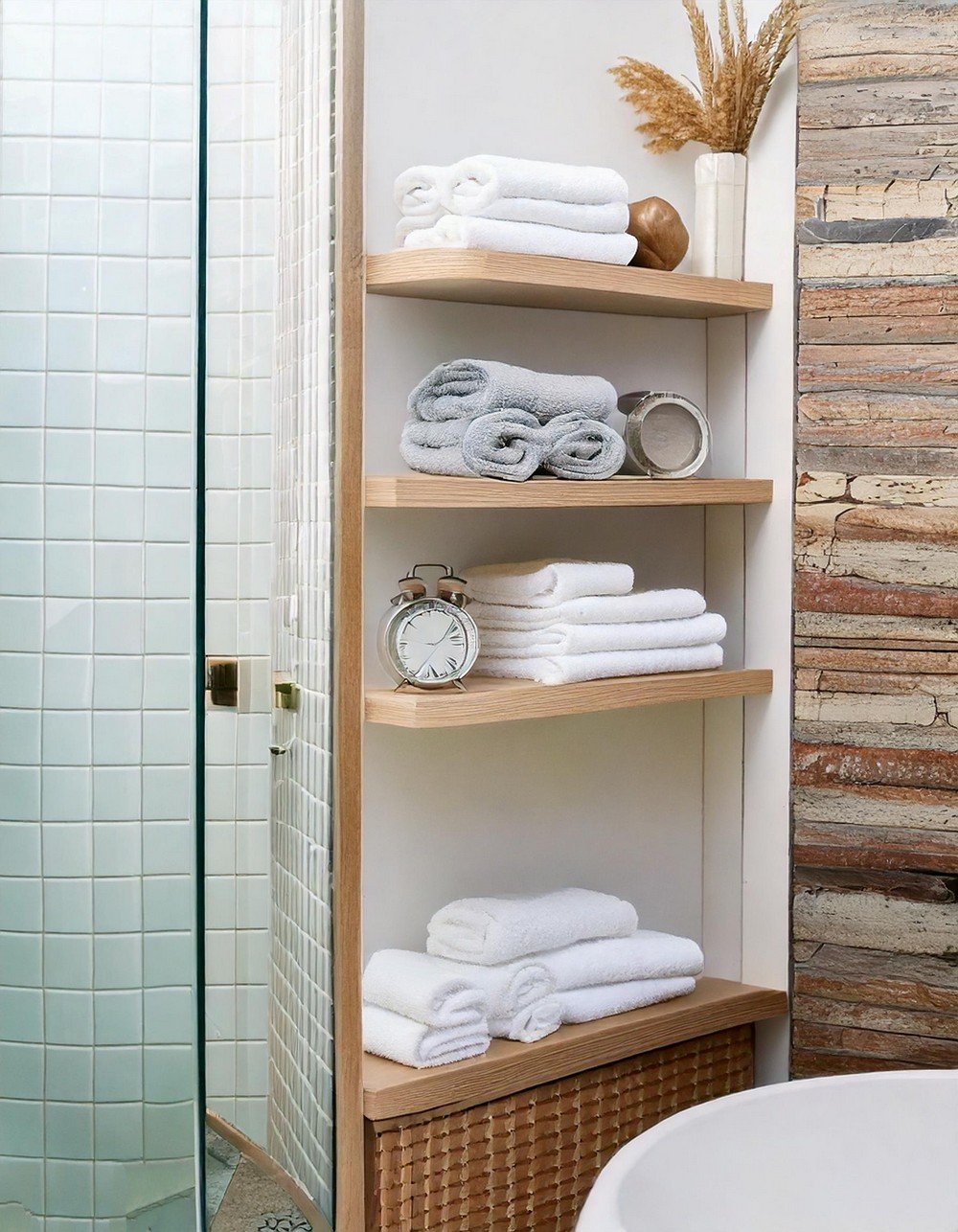 Serene Spa-Like Shelves