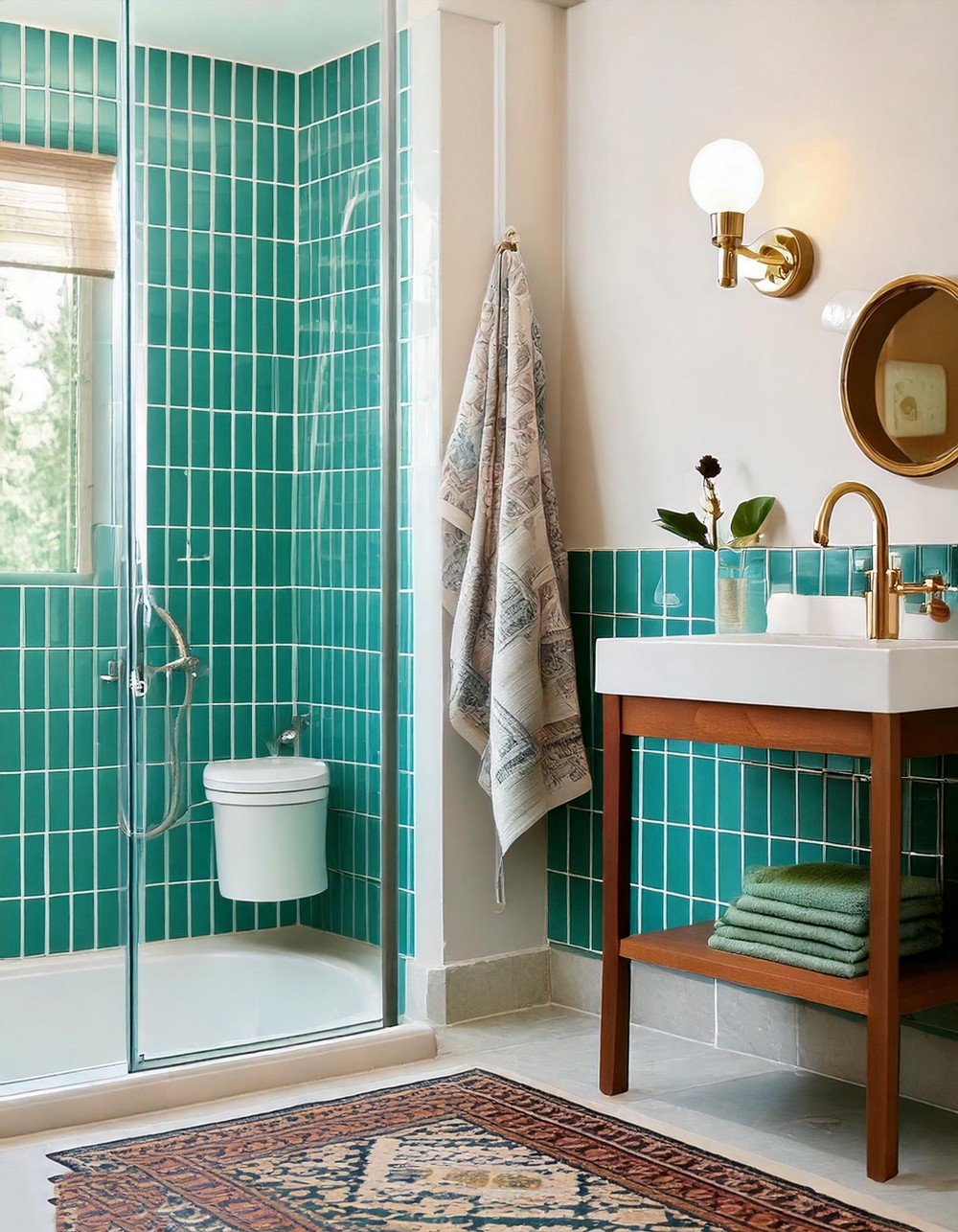 Vibrant Coastal Charm Bathroom Tile